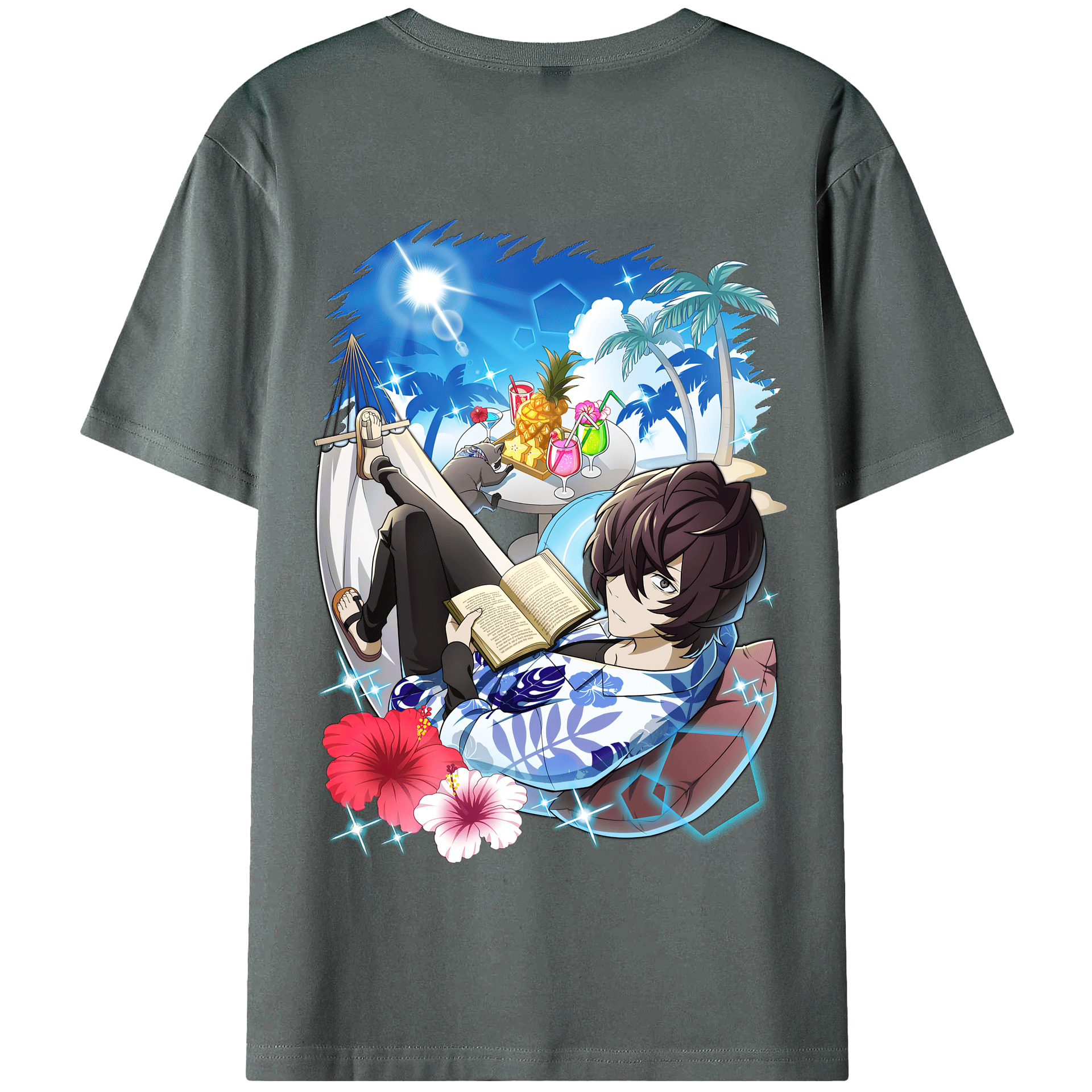（画像用） 文豪ストレイドッグス Bungo Stray Dogs 綿100％半袖Tシャツ（背面プリント）